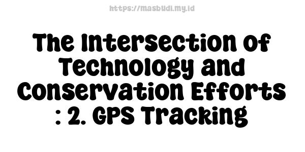 The Intersection of Technology and Conservation Efforts : 2. GPS Tracking