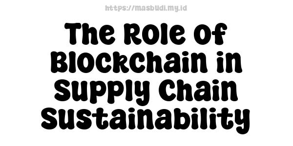 The Role of Blockchain in Supply Chain Sustainability