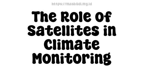 The Role of Satellites in Climate Monitoring