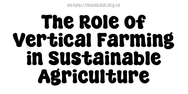 The Role of Vertical Farming in Sustainable Agriculture