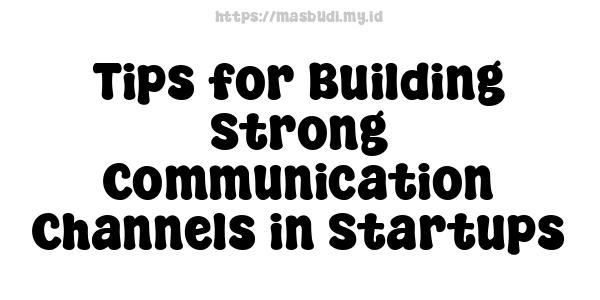 Tips for Building Strong Communication Channels in Startups