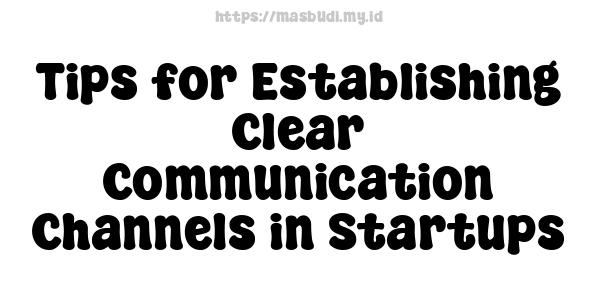 Tips for Establishing Clear Communication Channels in Startups