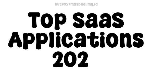 Top SaaS Applications 2023