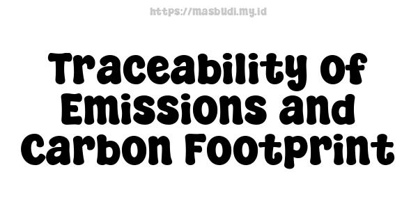 Traceability of Emissions and Carbon Footprint