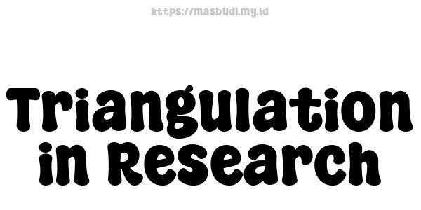 Triangulation in Research