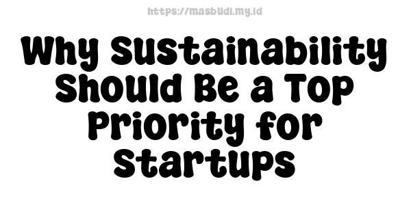 Why Sustainability Should Be a Top Priority for Startups