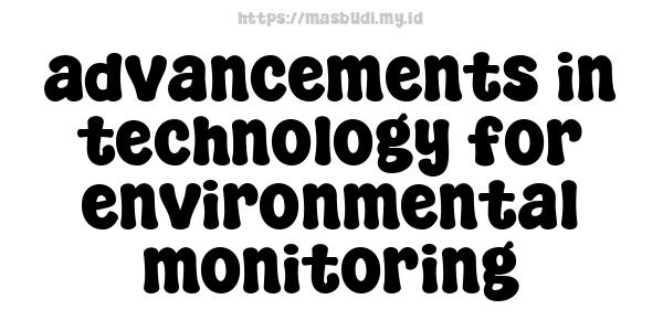 advancements in technology for environmental monitoring