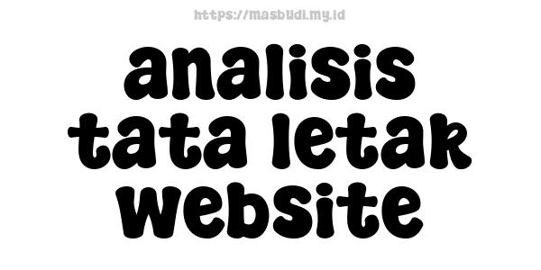 analisis tata letak website