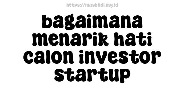 bagaimana menarik hati calon investor startup