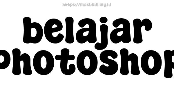 belajar photoshop