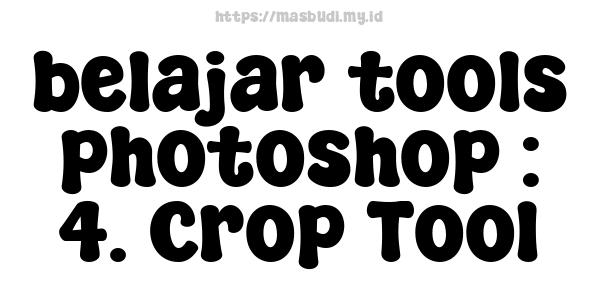 belajar tools photoshop : 4. Crop Tool