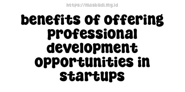 benefits of offering professional development opportunities in startups