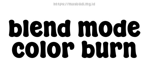 blend mode color burn