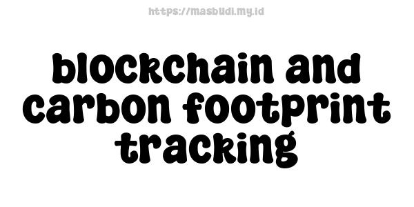 blockchain and carbon footprint tracking