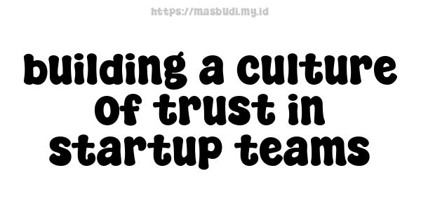 building a culture of trust in startup teams