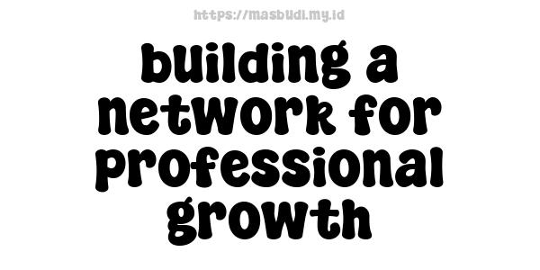 building a network for professional growth