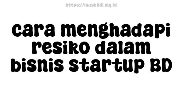 cara menghadapi resiko dalam bisnis startup BD