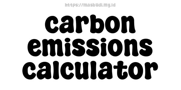 carbon emissions calculator