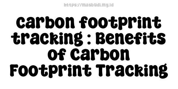 carbon footprint tracking : Benefits of Carbon Footprint Tracking