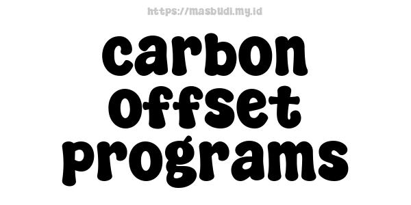 carbon offset programs