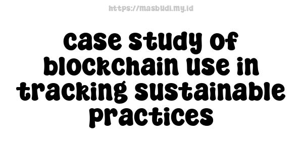 case study of blockchain use in tracking sustainable practices