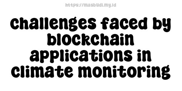 challenges faced by blockchain applications in climate monitoring