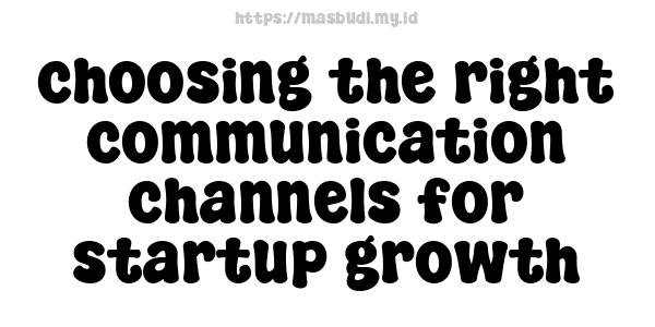 choosing the right communication channels for startup growth