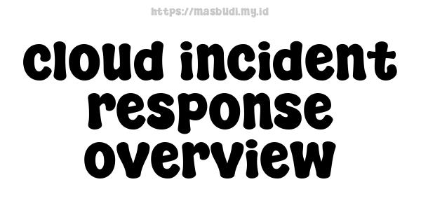 cloud incident response overview