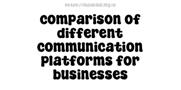 comparison of different communication platforms for businesses