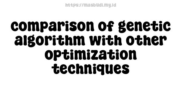 comparison of genetic algorithm with other optimization techniques