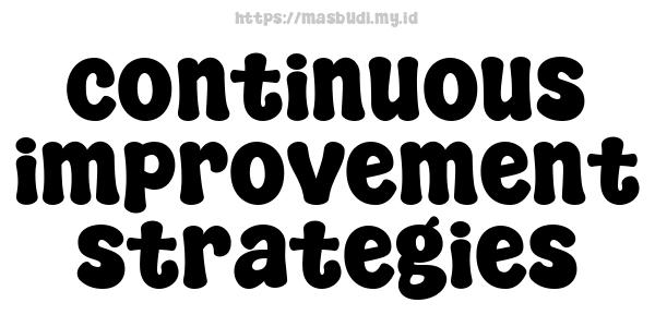 continuous improvement strategies