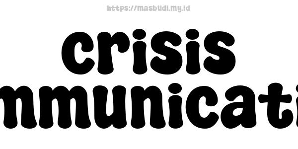 crisis communication