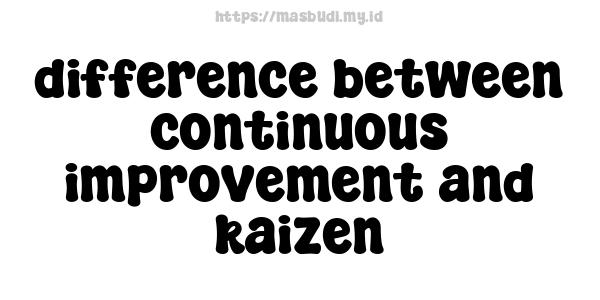 difference between continuous improvement and kaizen