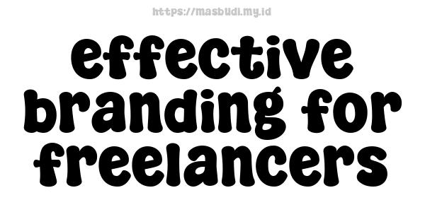 effective branding for freelancers