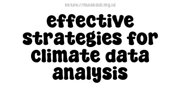 effective strategies for climate data analysis