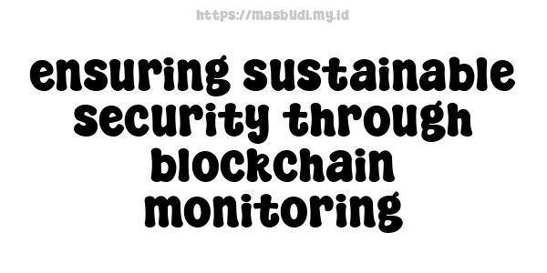 ensuring sustainable security through blockchain monitoring