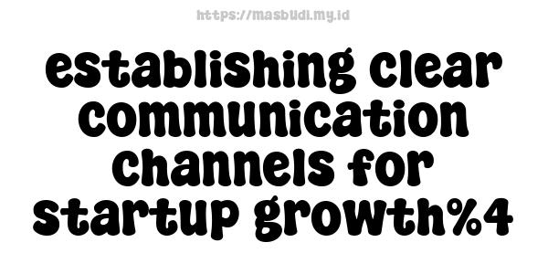 establishing clear communication channels for startup growth%4