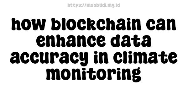 how blockchain can enhance data accuracy in climate monitoring