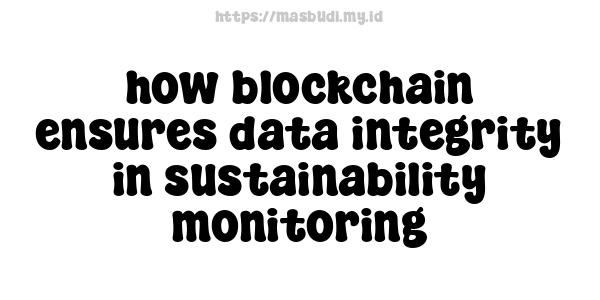 how blockchain ensures data integrity in sustainability monitoring