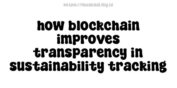 how blockchain improves transparency in sustainability tracking