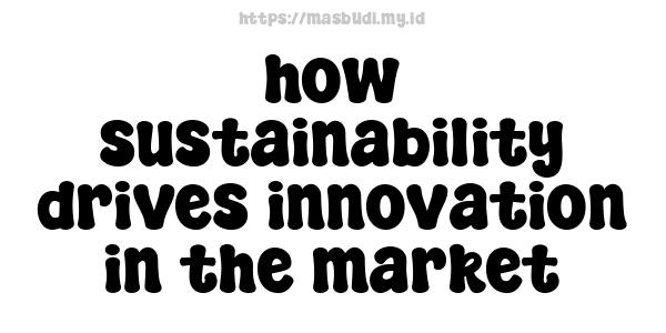 how sustainability drives innovation in the market