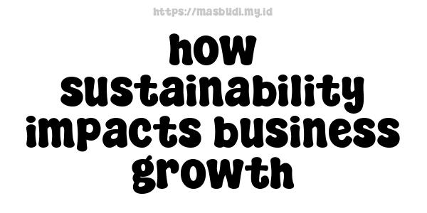 how sustainability impacts business growth