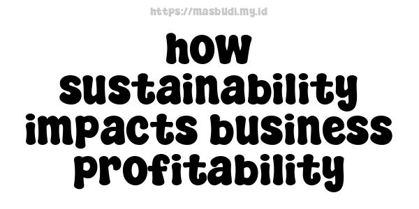 how sustainability impacts business profitability