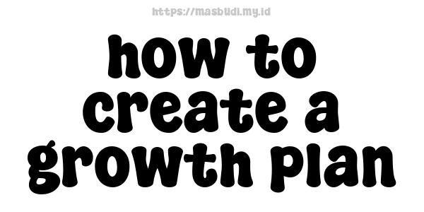 how to create a growth plan