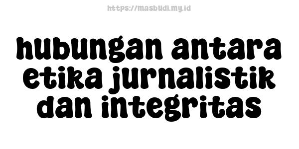 hubungan antara etika jurnalistik dan integritas