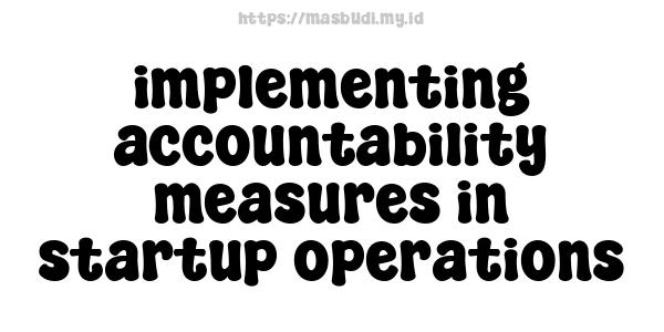 implementing accountability measures in startup operations