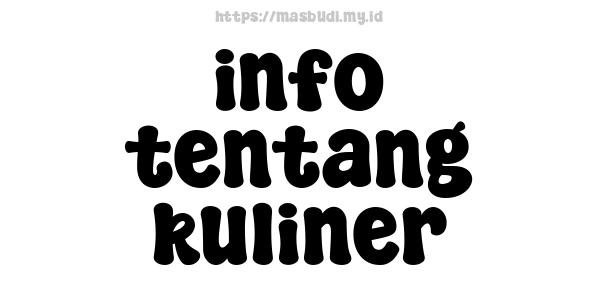 info tentang kuliner