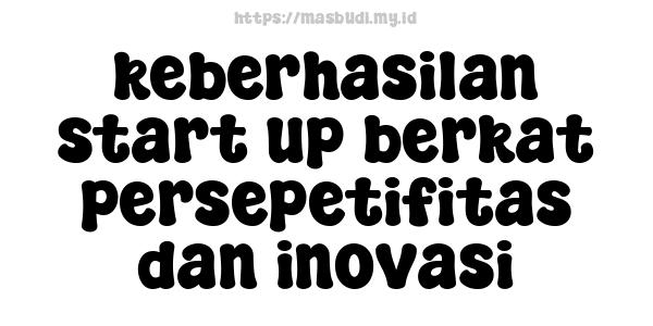 keberhasilan start-up berkat persepetifitas dan inovasi