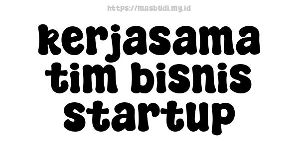 kerjasama tim bisnis startup