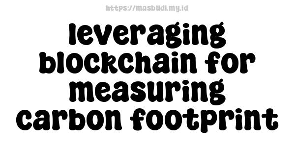 leveraging blockchain for measuring carbon footprint